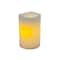 6 Pack: White Glowing Flame LED Wax Pillar Candle by Ashland®